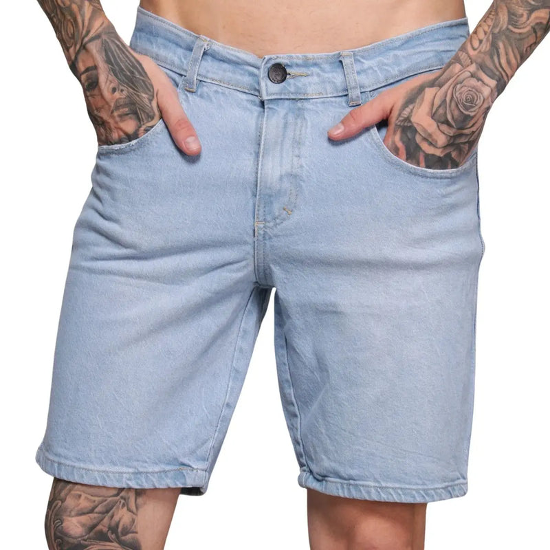 Kit 2 Bermudas Jeans Masculina Algodão.