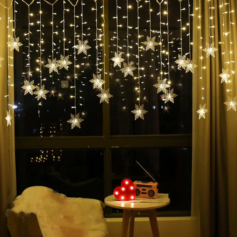 Flocos de neve de natal para decoração de natal.